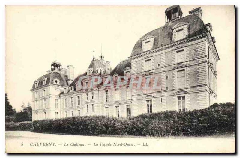 Old Postcard Cheverny Chateau La Facade North West
