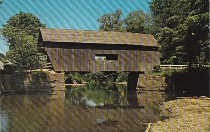 Vermont Warren Covered Bridge Over The Mad River