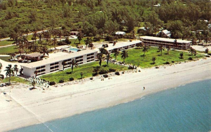 Sanibel Island Florida Reef Resort Motel Birdseye View Vintage Postcard K431244
