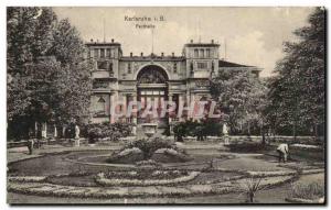 Old Postcard Karlsruhe Festhalle