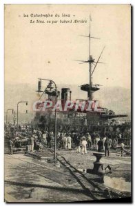 Old Postcard Boat War Catastrophe of Jena Jena seen by the port side Rear