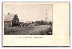 Farm Yard Scene Near Warren Minnesota MN UNP DB Postcard P26