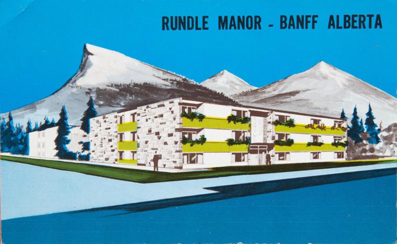 Rundle Manor Banff Alberta AB Apartment Hotel Unused Vintage Postcard E14