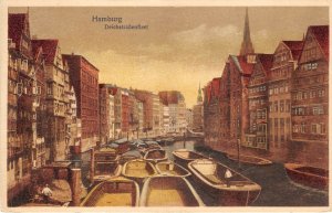 Lot297 hamburg deichstrssenfleet germany  postcard art painting