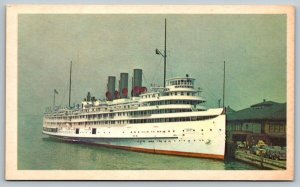 Steamboat  Greater Detroit  Great Lakes  Postcard