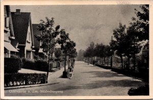 Netherlands Oostvoorne aan Zee Mildenburgweg Vintage Postcard C140