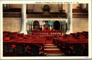 Postcard NY Albany Assembly Chamber State Capitol