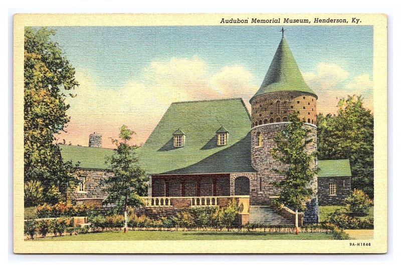 Postcard Audubon Memorial Museum Henderson Ky. Kentucky