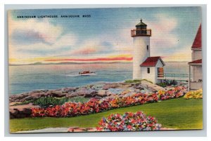 Vintage Mid Century Postcard Annisquam Lighthouse Massachusetts UNPOSTED