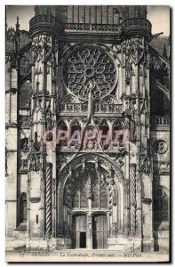 Old Postcard Senlis La Cathedrale South Portal