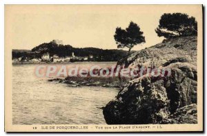 Postcard Old Porquerolles view the range of silver