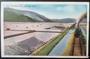 Vintage Postcard 1915-1930 Salt Beds, Great Salt Lake, Salt Lake City,Utah