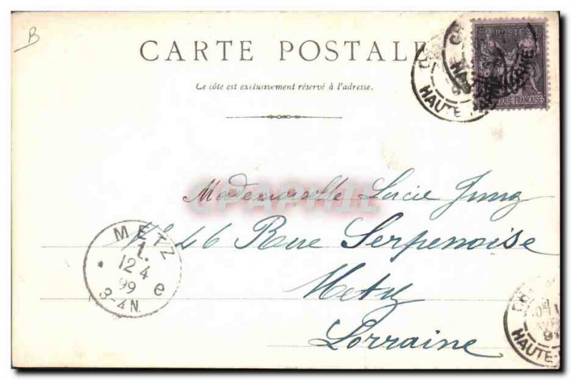 Old Postcard Chaumont La Prefecture Map 1899