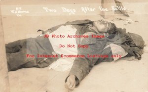 Mexico Border War, RPPC, Dead Soldier Two Days after the Juarez Battle, Horne