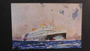 Mint Ship Postcard MV Asturias RMSP Off Brazilian Coast