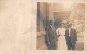 RPPC BLACK AMERICANA CHURCH REAL PHOTO POSTCARD (c. 1920s)