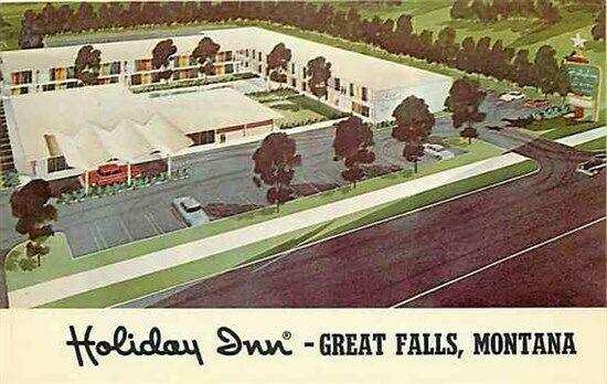 MT, Great Falls, Montana, Holiday Inn, Curteich Color 3DK-525