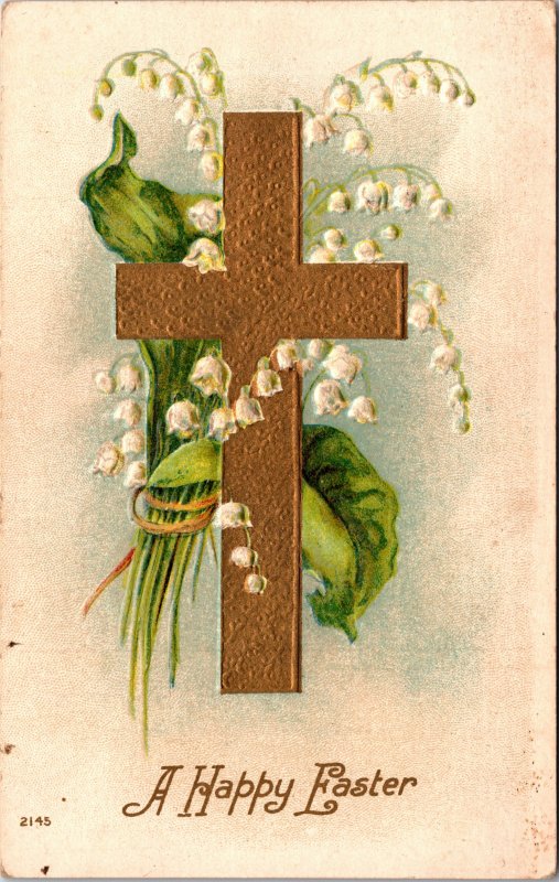 Postcard A HAPPY EASTER, c1900's, Embossed, Unposted,   EAS07