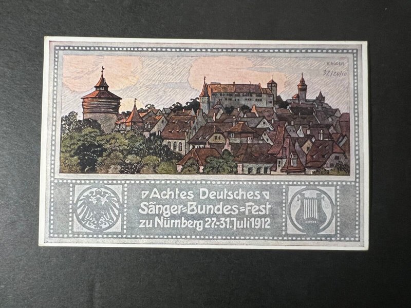 1912 Mint Germany Postcard Bavaria Nuremburg Official Postcard