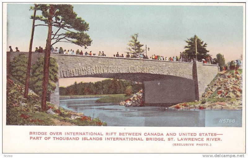 Thousand Islands Bridge Over International Rift, Canada and United States Bor...
