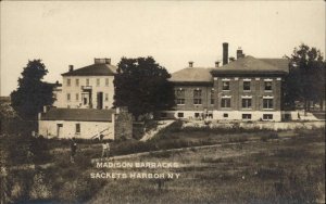 Sackets Harbor New York NY Madison Barracks Real Photo Vintage Postcard