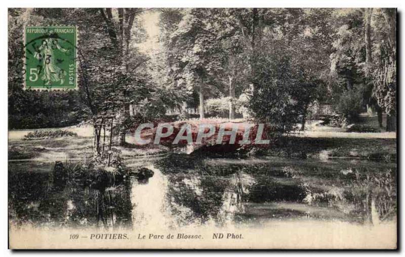 Old Postcard Poitiers Le Parc De Blossac