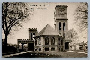 PRINCETON IL CONGREGATIONAL CHURCH ANTIQUE REAL PHOTO POSTCARD RPPC