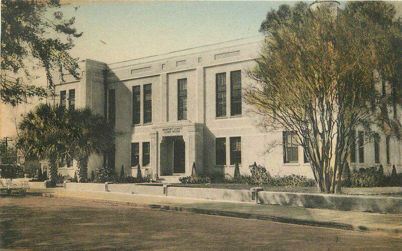 Albertype Beaufort South Carolina County Court House 1940s hand colored 5175