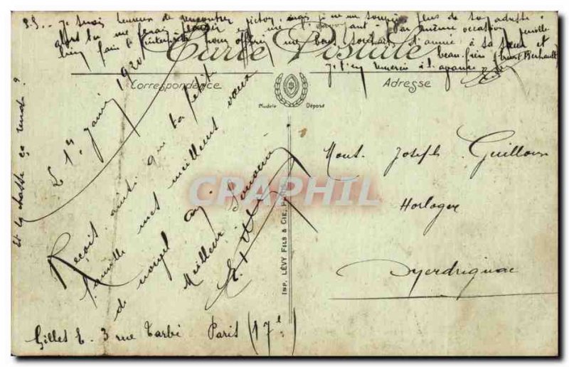 Paris Old Postcard Door and St Martin Blvd.