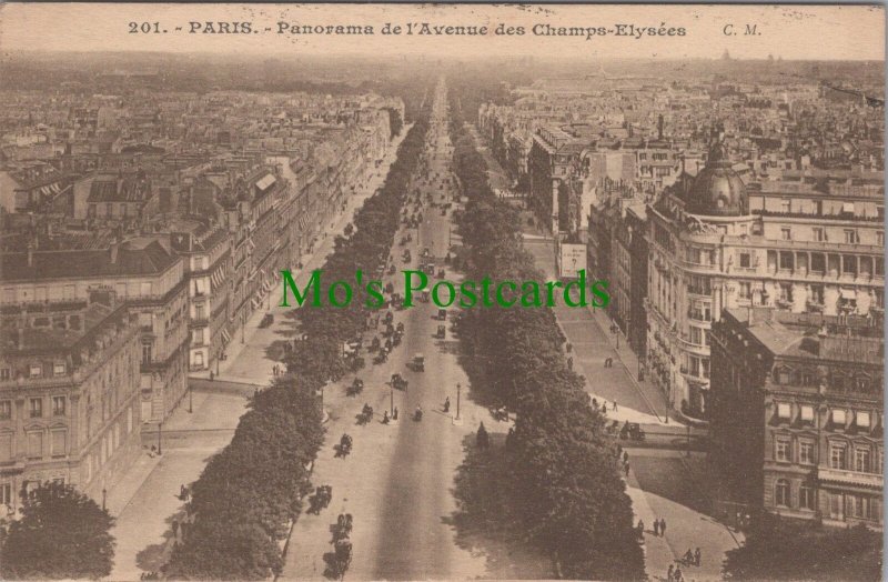 France Postcard - Paris Panorama De L'Avenue Des Champs-Elysees RS34328
