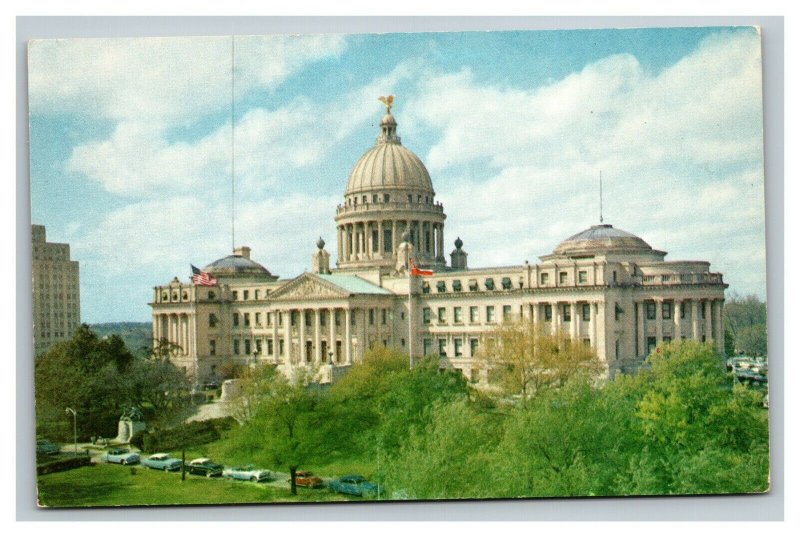 Vintage 1950's Postcard Panoramic View of the State Capitol Jackson Mississippi