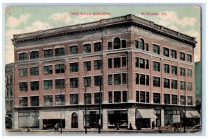 1909 Front View, The Mead Building Rutland Vermont VT Antique Posted Postcard 