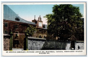 c1920's St. Sulpice Seminary Seminarest Sulpice Montreal Quebec Canada Postcard