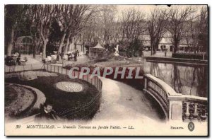 Old Postcard Terrace Montelimar new public garden