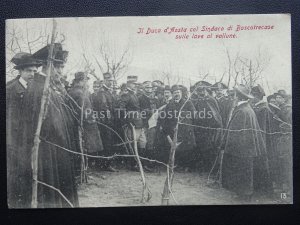 Vesuvius Eruption Duke D'Aosta & Mayor Of Boscotrecase 1906 Rare PC-