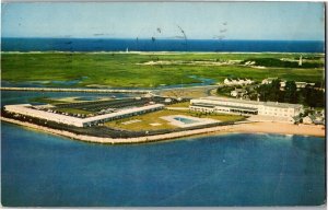 Aerial View Provincetown Inn & Motel Cape Cod MA c1959 Vintage Postcard R19