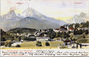 Germany Berchtesgaden vom Malerhügel Vintage Postcard C078