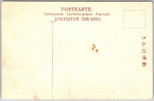 Mount Fuji From Ubago At Hakone Japan Woman in Forest Postcard