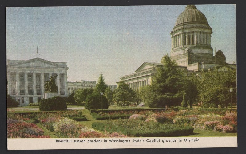 Washington OLYMPIA Beautiful Sunken Gardens State's Capital Grounds Chrome