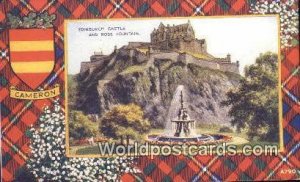 Cameron, Ross Fountain Edinburgh Castle Scotland, Escocia Writing on back 