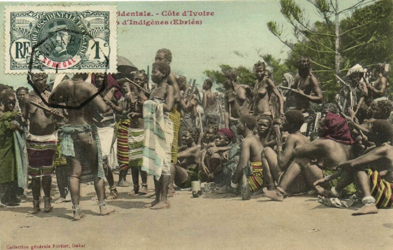 CPA AK Senegal Ethnic Nude Fortier - Cote d'Ivorie, Ebriés (71132)