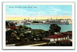 View of City From Morro Castle Havana Cuba UNP WB Postcard I20