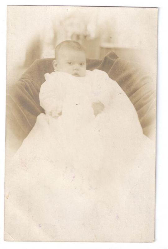 RPPC Baby Christening Gown Infant Real Photo Salem NJ