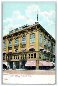 1908 Elk's Building Exterior Street Portland Oregon OR Vintage Antique Postcard