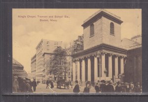 BOSTON, MASS., KING'S CHAPEL, TREMONT & SCHOOL STREET, c1910 ppc., unused,