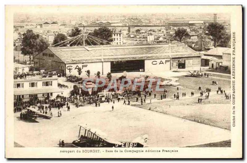 Old Postcard Jet Aviation Airport Bourget basis of the French Airline