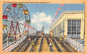 The Steeplechase, Steeplechase Park Coney Island, NY, USA Amusement Park Unused 