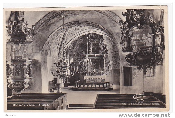 RP, Interior, Altaret, Ronneby Kyrka, RONNEBY, Sweden, 1920-1940s