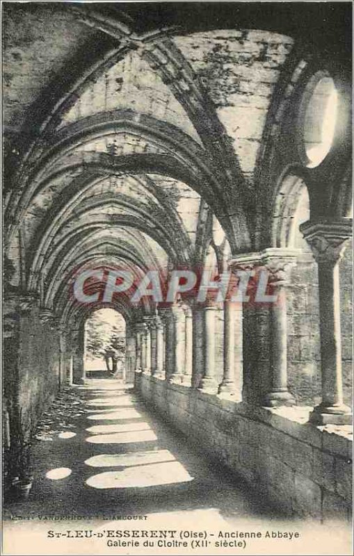 'Old Postcard Place St-d''Esserent (Oise) Abbey Cloister Gallery (XIIth Centu...