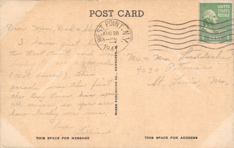 West Point New York Various West Point Military Academy Scenes Vintage PC U7382